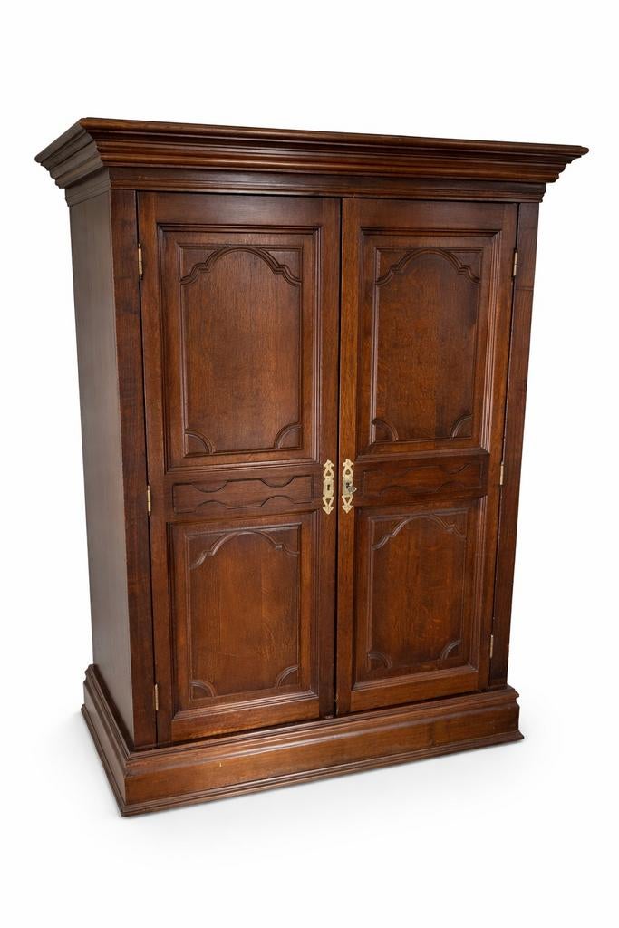 Massieve eiken kast 2-delig – klassieke stijl – zeer stevig, Antiek en Kunst, Antiek | Meubels | Kasten, Ophalen