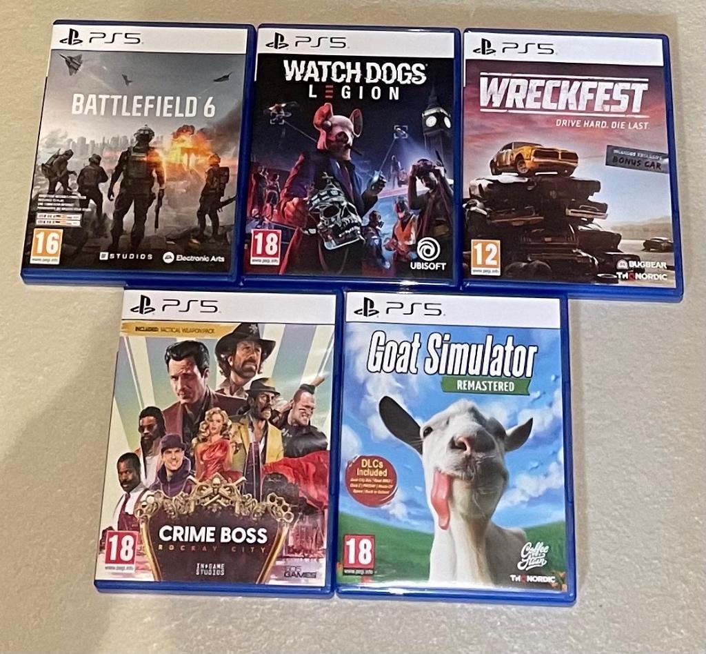 5 x jeux PlayStation 5, Enlèvement, Neuf