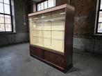 vintage houten vitrinekast /buffetkast / wandkast, Antiek en Kunst, Ophalen