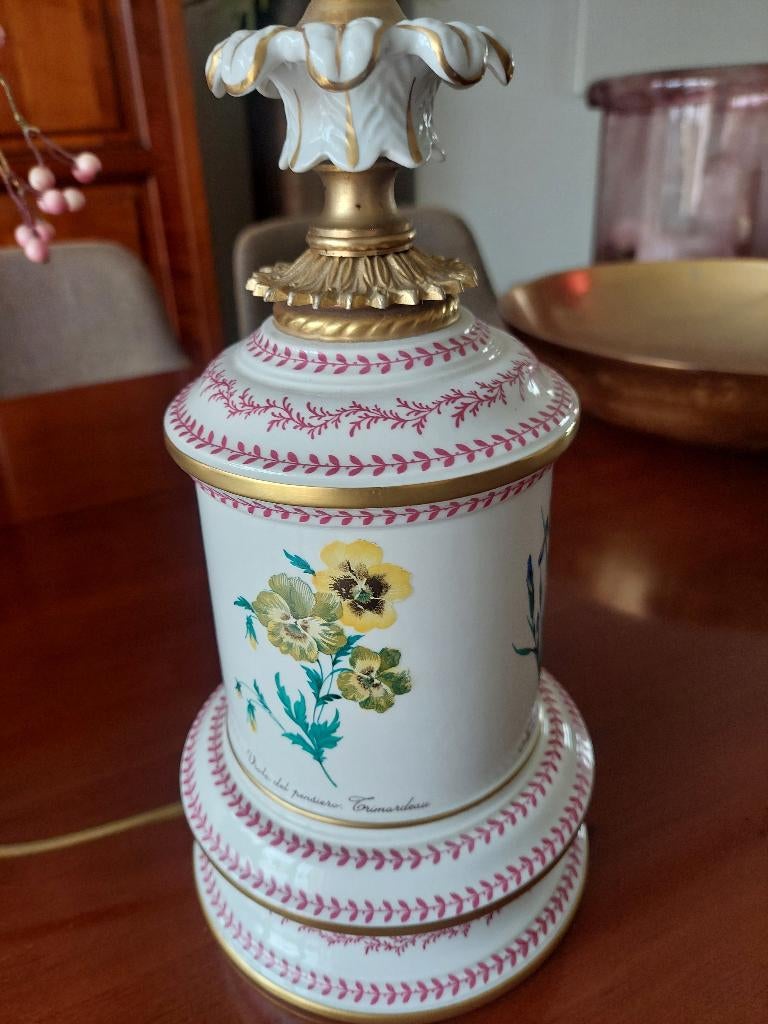 Tafellamp, Moins de 50 cm, Enlèvement ou Envoi, Handgeschilderd porselein, Comme neuf