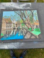 Schilderij van J.desmet op doek, Antiek en Kunst, Kunst | Schilderijen | Abstract, Ophalen