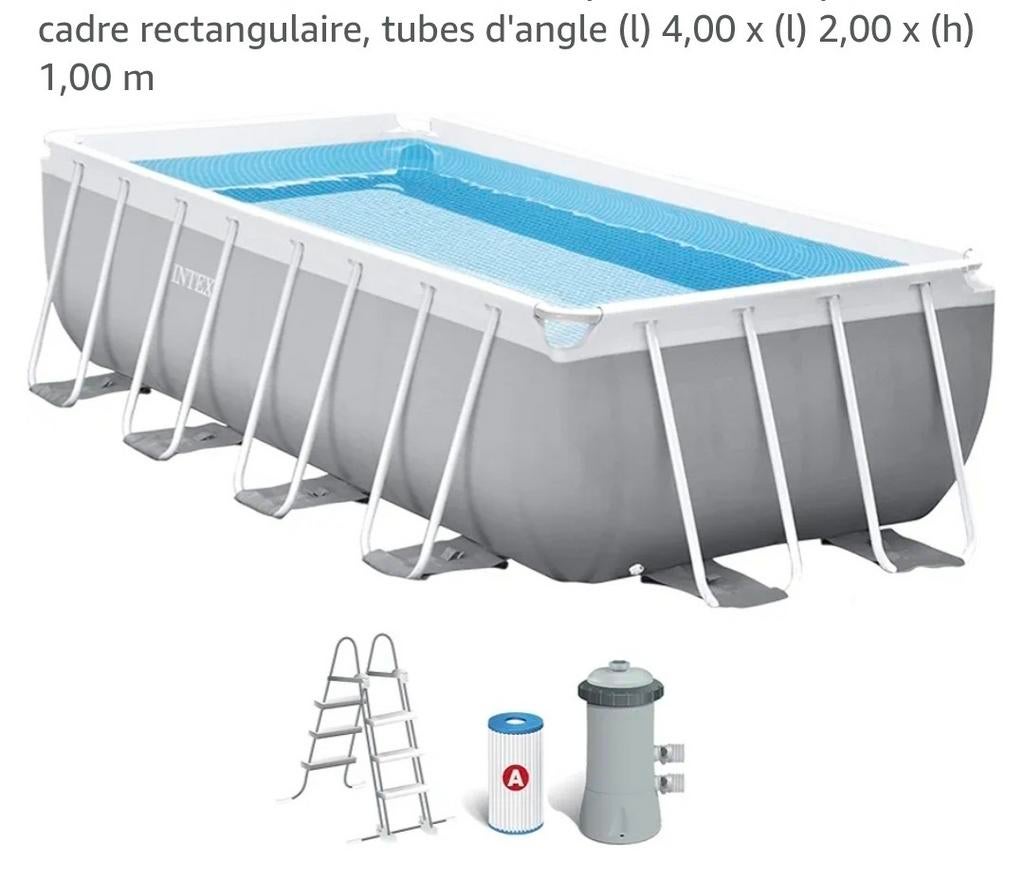 piscine intex + accessoires, Jardin & Terrasse, Piscines, Comme neuf, Piscines hors sol, 120 cm ou plus, 400 cm ou plus, 200 à 300 cm
