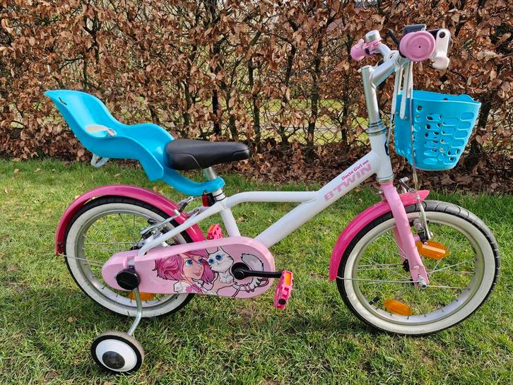 Meisjesfiets 16 inch btwin 500 4-6 jaar., Vélos & Vélomoteurs, Vélos | Filles, 16 pouces, Frein à main, Enlèvement
