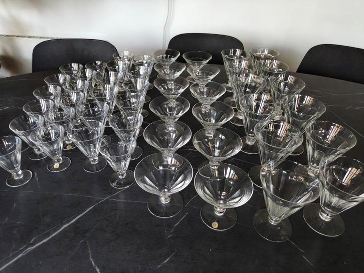 Val Saint Lambert - Glasservies - Eurel - 48 stuks, Antiquités & Art, Antiquités | Verre & Cristal, Enlèvement