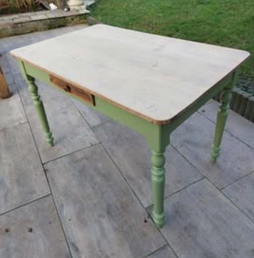 Schitterende antieke massief grenen tafel, Grenenhout