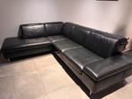 Canapé d’angle en cuir noir – Château d’Ax, Ophalen, Gebruikt, Leer
