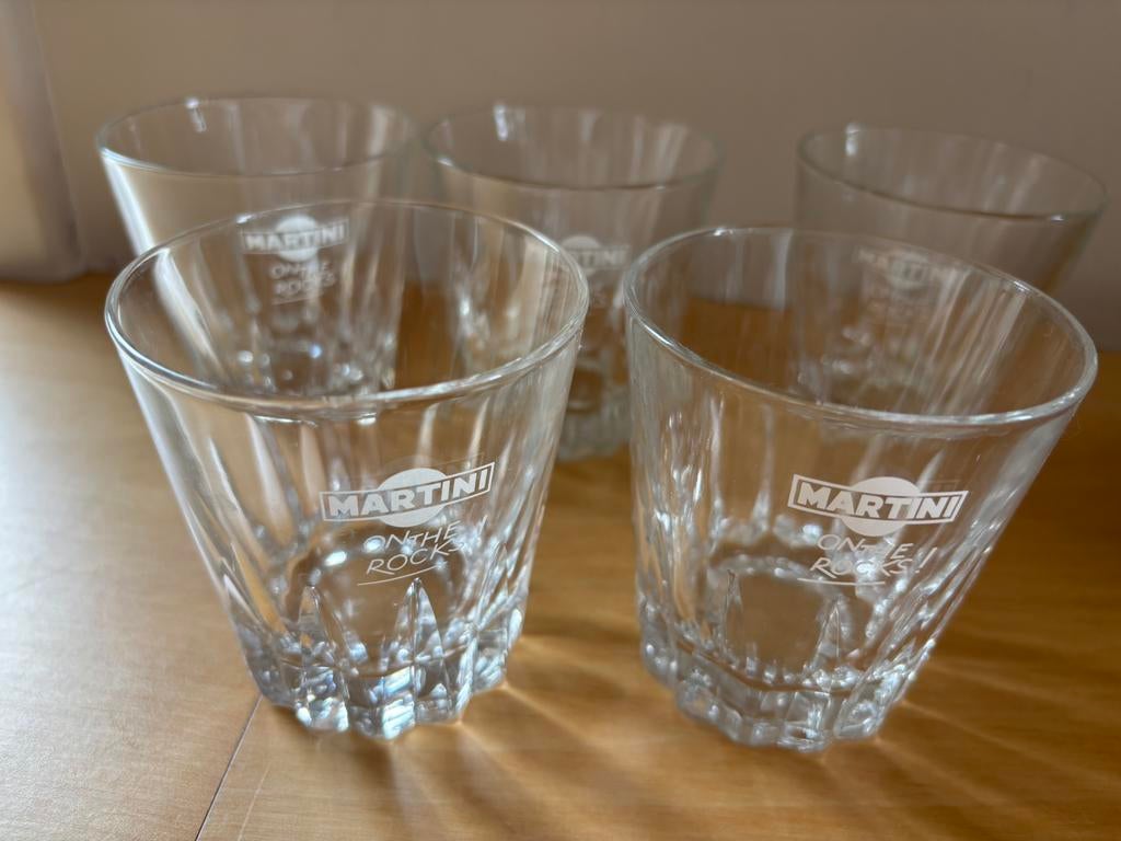 5 martini glazen, Ophalen of Verzenden, Zo goed als nieuw