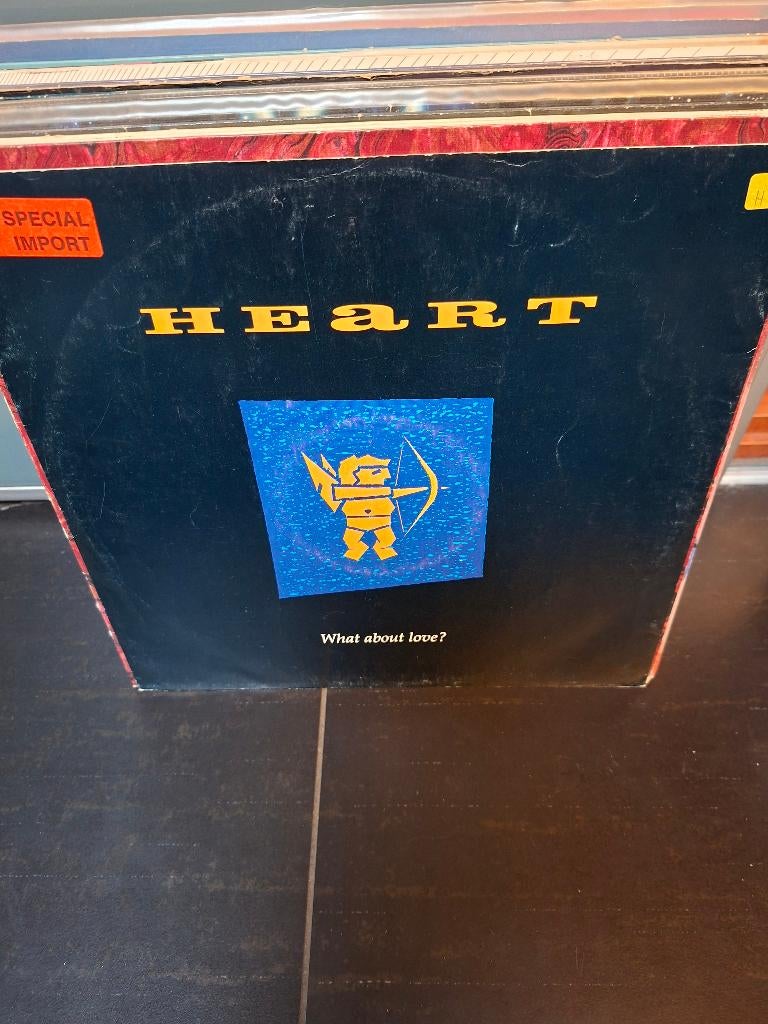 12" - heart - what about love, Cd's en Dvd's, Vinyl | Hardrock en Metal, Gebruikt, 1980 - 1989, Ophalen of Verzenden, Inclusief binnenhoes