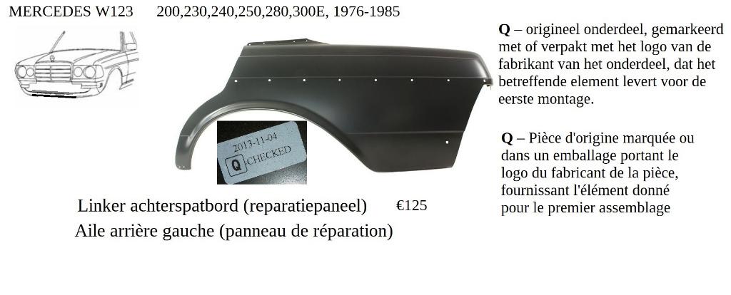 Panneaux de carrosserie pour berline Mercedes W123 bj.76-85, Autos : Pièces & Accessoires, Enlèvement, Utilisé, Avant, Mercedes-Benz