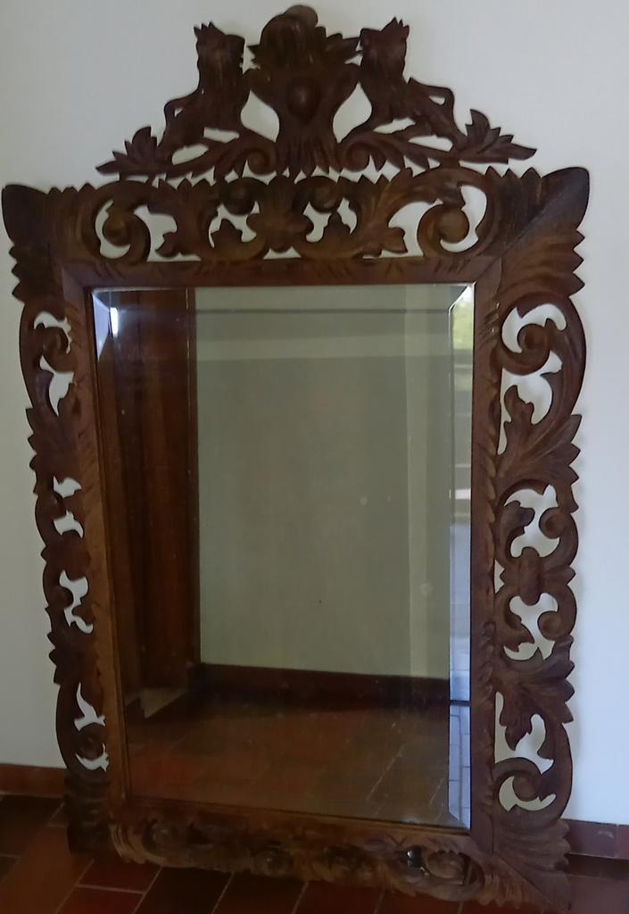 Antieke spiegel origineel glas zeer mooie staat, Antiek en Kunst, Ophalen