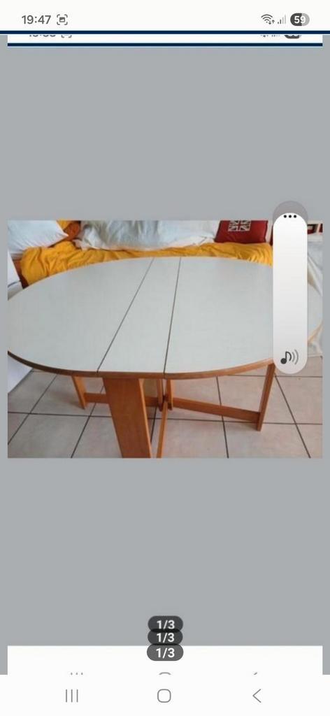 TABLE SOLIDE STYLE IKÉA PLIABLE PRIX 80 EUR, Caravanes & Camping, Meubles de camping, Enlèvement
