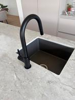 Keukenkraan met uittrekbare uitloop, Huis en Inrichting, Keuken | Keukenelementen, Ophalen, Zo goed als nieuw, Zwart
