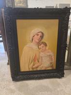 Peinture ancienne de la Vierge avec un beau cadre, Antiquités & Art, Enlèvement