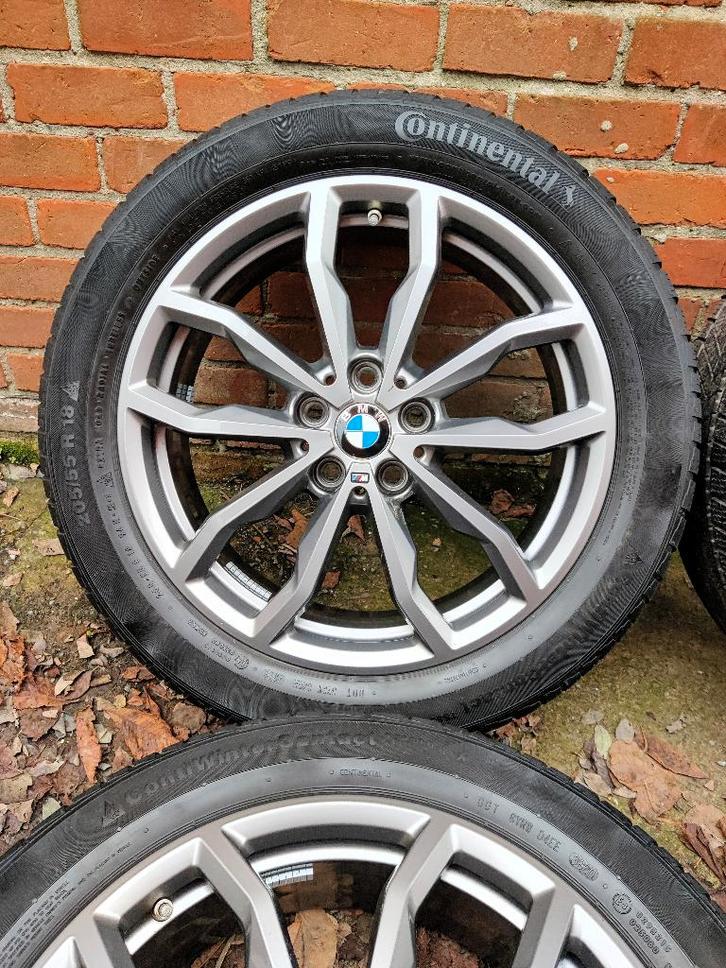 18" Kit hiver original BMW X1 X2 - état neuf, Autos : Pièces & Accessoires, Pneus & Jantes, Pneus et Jantes, Pneus hiver, 18 pouces