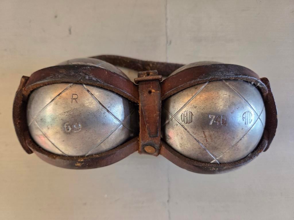 Set petanque ballen obut ATC 740 R69 in leren draagnetje, Sports & Fitness, Enlèvement