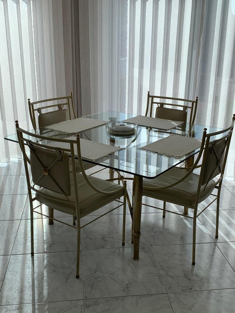 Eettafel en 4 stoelen, Huis en Inrichting, Complete eetkamers, Ophalen