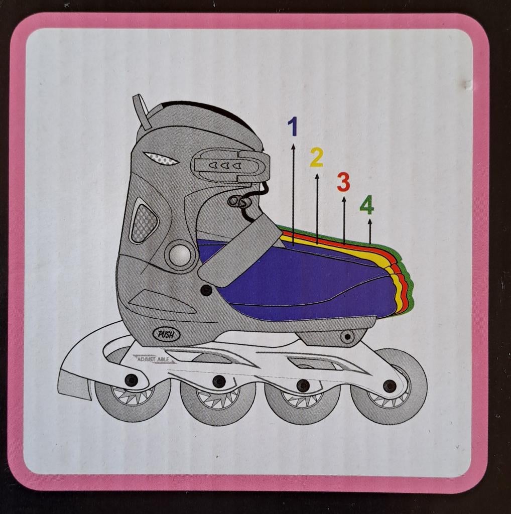 Inline skates, Sport en Fitness, Skeelers, Verstelbaar, Heren, Zo goed als nieuw, Inline skates 4 wielen