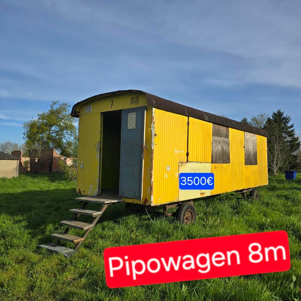 Pipowagen Tiny House Woonwagen paardeweide caravan trailer, Ophalen