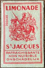 Oude reclame LIMONADE ST JACQUES/etiket, Ophalen of Verzenden, Zo goed als nieuw, Overige typen