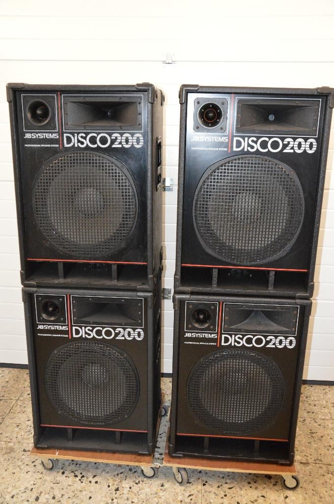 4 BOÎTIERS DISCO 200 DE JB SYSTEMS 4 X 250 WATTS, TV, Hi-fi & Vidéo, Enceintes, Utilisé, Autres types, 120 watts ou plus, Autres marques