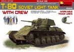 MINI ART 35243 T-80 SOVIET LIGHT TANK W/CREW. S.E. éch. 1/35, Hobby en Vrije tijd, Modelbouw | Auto's en Voertuigen, Overige merken