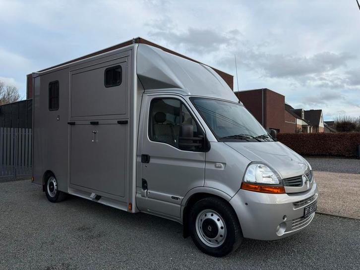 Paardenvrachtwagen, Dieren en Toebehoren, Paarden en Pony's | Trailers en Aanhangwagens, Zo goed als nieuw, 2-paards trailer, Aluminium