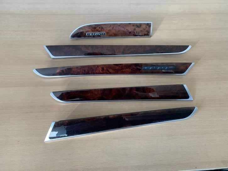 audi A6 2004 tot 2011 notenhout inleg strippen , Autos : Pièces & Accessoires, Habitacle & Garnissage, Audi, Utilisé, Enlèvement ou Envoi