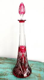 Val Saint Lambert grande carafe Eiffel Rouge Rubis, Enlèvement ou Envoi