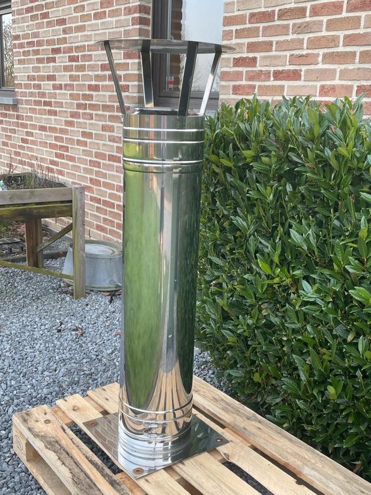 réhausse de cheminée INOX avec chapeau, Bricolage & Construction, Ventilation & Extraction, Comme neuf, Extracteur, Enlèvement