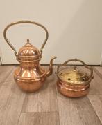 Vintage set koperen ketel en koperen pot, Antiek en Kunst, Ophalen