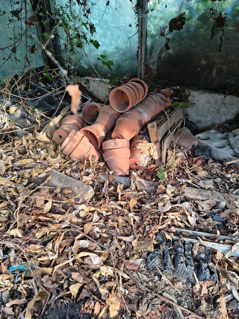 Stenen (bloem)potjes, Tuin en Terras, Ophalen, Gebruikt, Steen, Overige typen