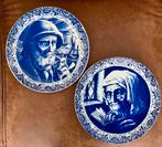Delfts blauwe sierborden Boch La Louvière – set van 2, Antiek en Kunst, Ophalen