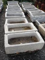 bac ou auge en pierre bleu , jardinière , grand choix !!, Jardin & Terrasse, Moins de 30 cm, Pierre, Enlèvement, Utilisé