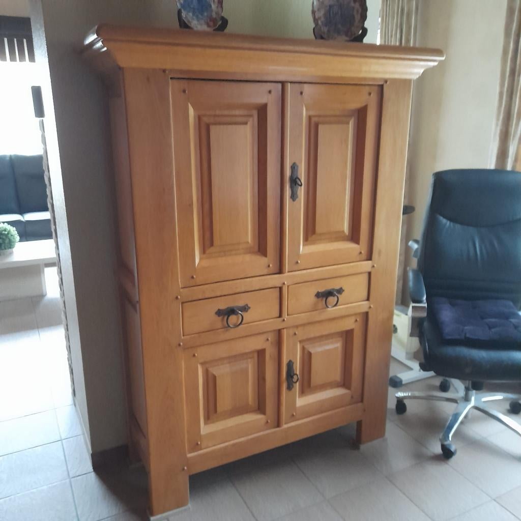 barkast, Ophalen, 100 tot 150 cm, Klassiek, Eikenhout