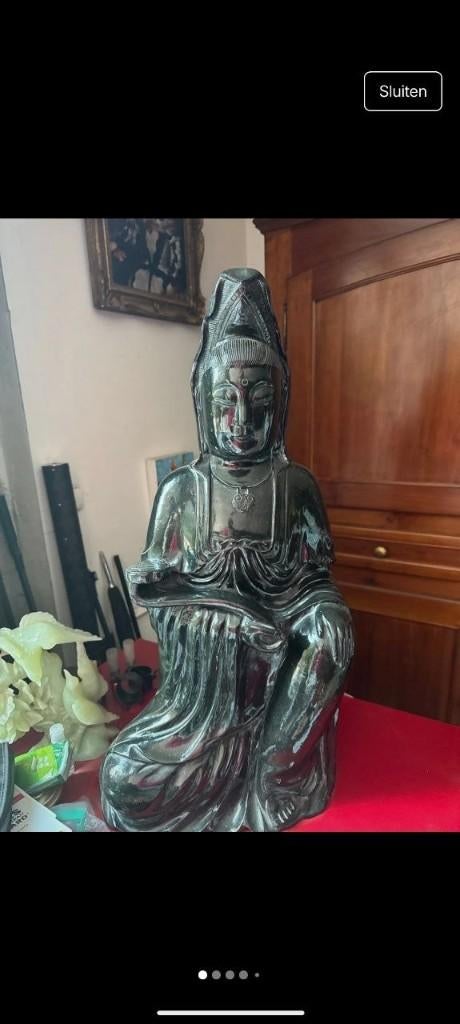 Vintage Guanyin jade beeld, Antiek en Kunst, Ophalen