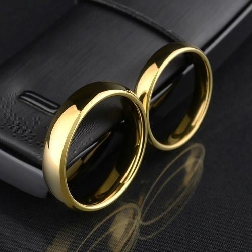 Trouwringen wolfraam 18 karaat verguld - Classic, Bijoux, Sacs & Beauté, Bagues, Neuf, Femme ou Homme, Or, Autres matériaux