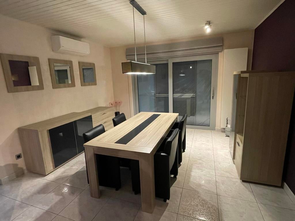 3 spiegels op eikenlook hout, Ophalen, Vierkant, Zo goed als nieuw, Minder dan 100 cm