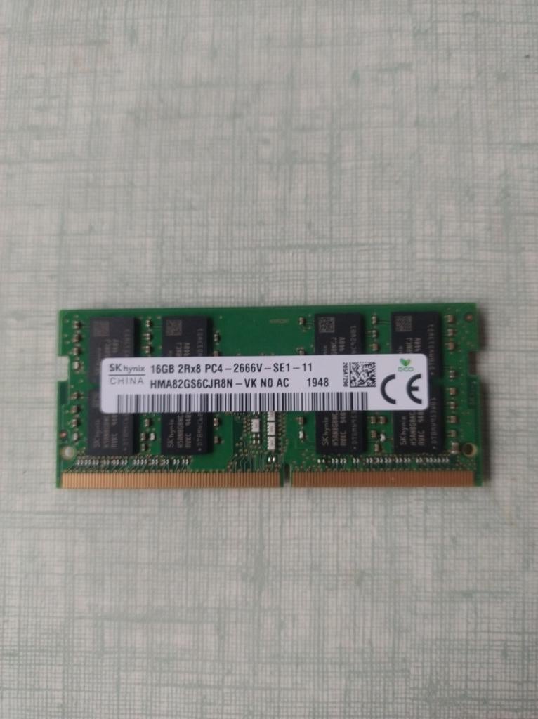 SK Hynix 16GB DDR4 RAM Laptop Geheugen (2666MHz SODIMM), Computers en Software, RAM geheugen, Laptop, DDR4, Ophalen