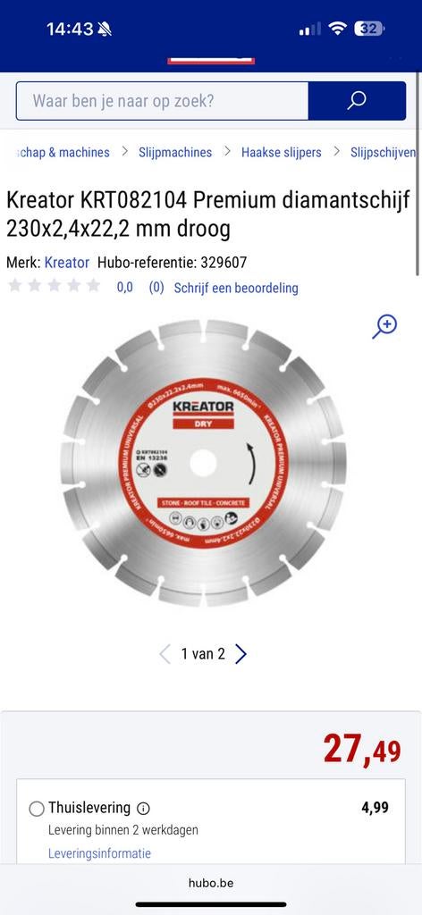 2x Diamantschijf, Ophalen, Zo goed als nieuw