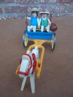 Playmobil retro Western familie met kar en wit paard, Ophalen of Verzenden