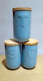 Salt & Pepeer Trois pots en céramique pour le rangement, Maison & Meubles, Enlèvement ou Envoi, Utilisé