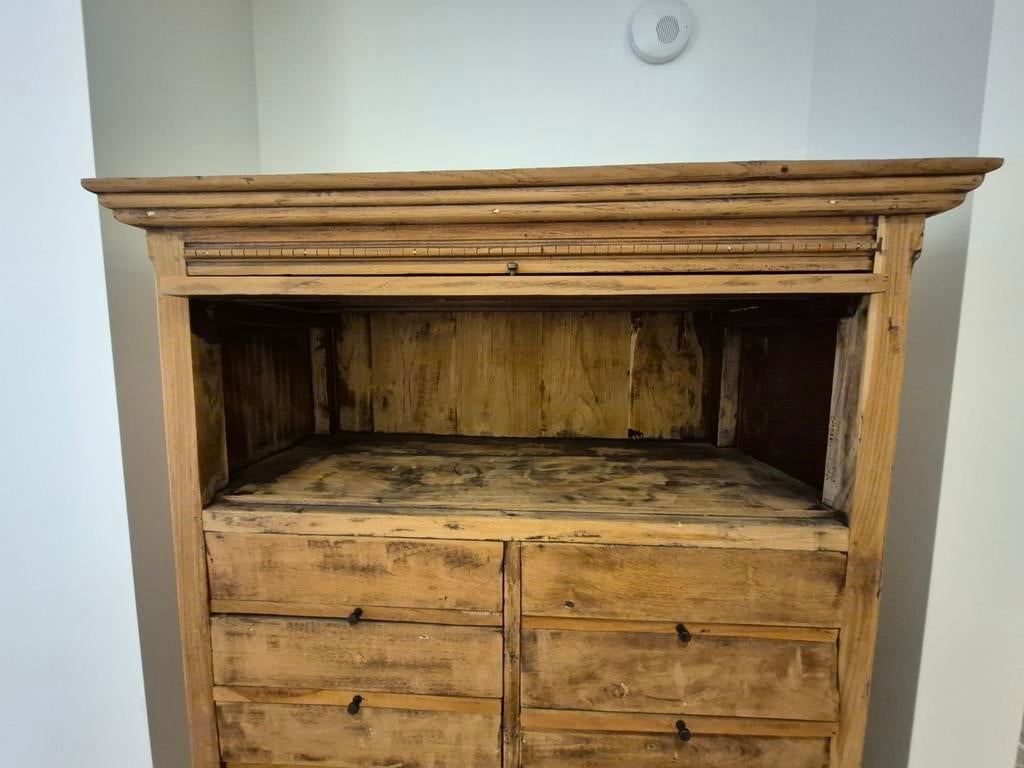 Prachtige robuuste houten kast met postvaklades – apothekers, Huis en Inrichting, Kasten | Secretaires, Zo goed als nieuw, Ophalen