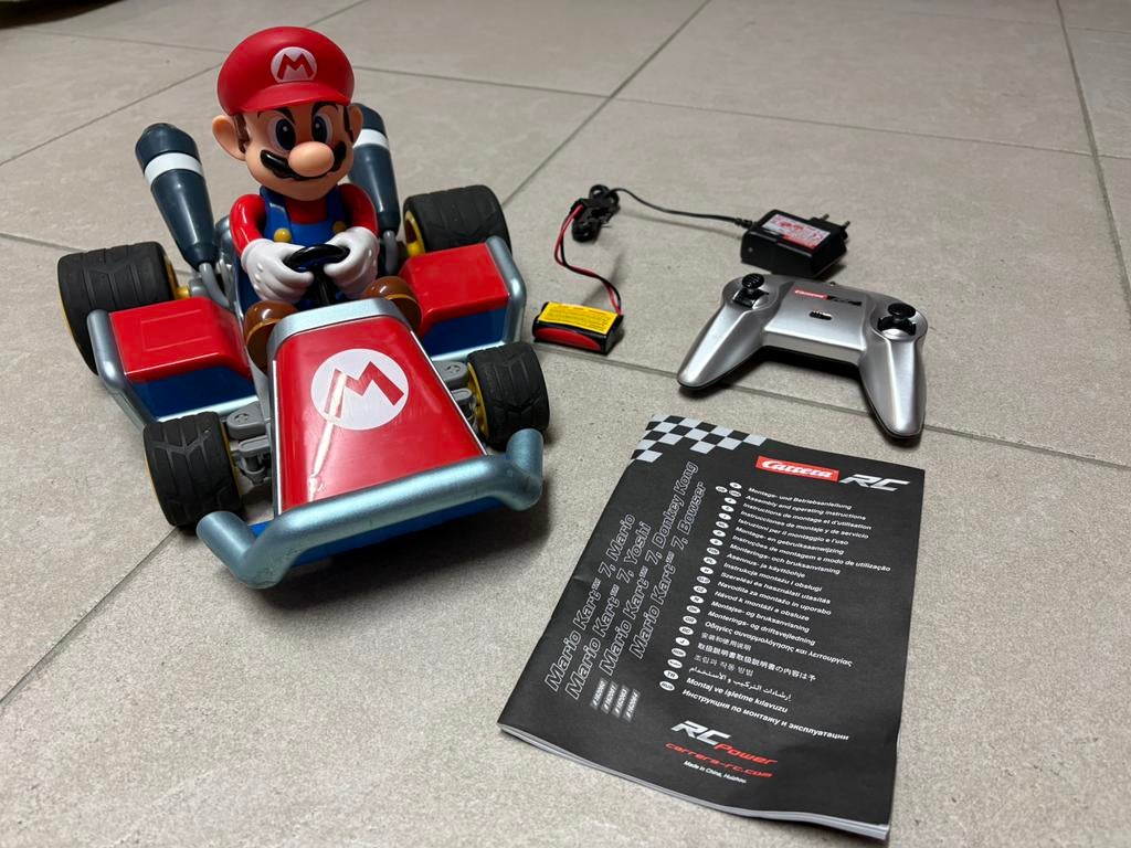 Mario Kart RC auto, Ophalen, Zo goed als nieuw, Afstandsbediening