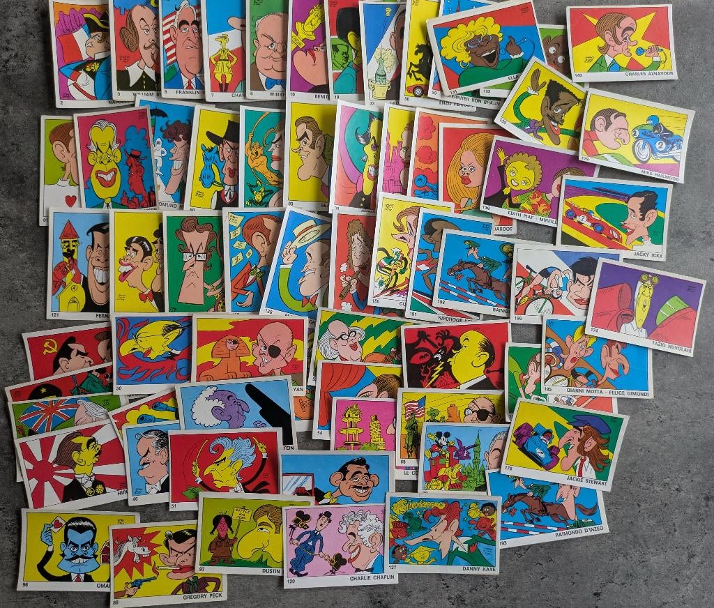 AUTOCOLLANTS PANINI série OK VIP 61X, photos, année 1973, Envoi, Comme neuf