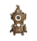 Decoratieve Metalen barokstijl Klok Met Figurines, Antiek en Kunst, Ophalen of Verzenden