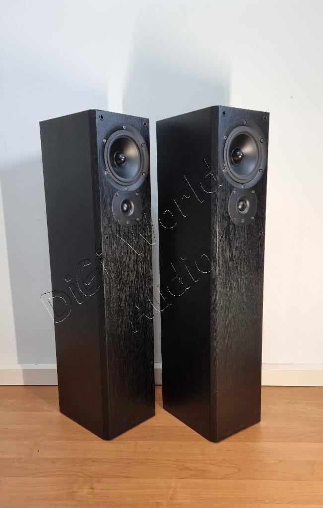 KEF Cresta 30 speaker set in de elegante kleur Black ash, Audio, Tv en Foto, Luidsprekerboxen, Zo goed als nieuw, Front, Rear of Stereo speakers