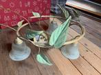 Mooie luster met metalen bladjes, Glas