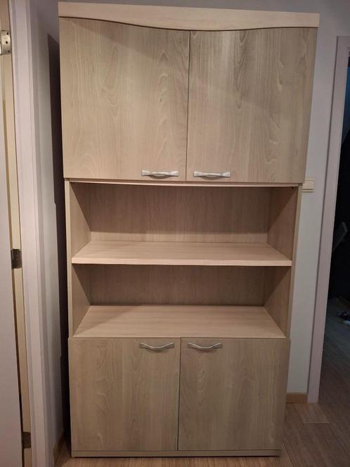 boekenkast en ladenkastje te koop, Huis en Inrichting, Kasten | Boekenkasten, Gebruikt, Met lade(s), Met deur(en), Met plank(en)