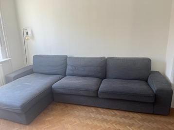 zetel driezit met longchair, 300 cm ou plus, Enlèvement, Utilisé, Tissus