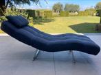 Longchair antraciet, Huis en Inrichting, Zetels | Zetels en Chaises Longues, Ophalen, Gebruikt, Eenpersoons, Minder dan 150 cm